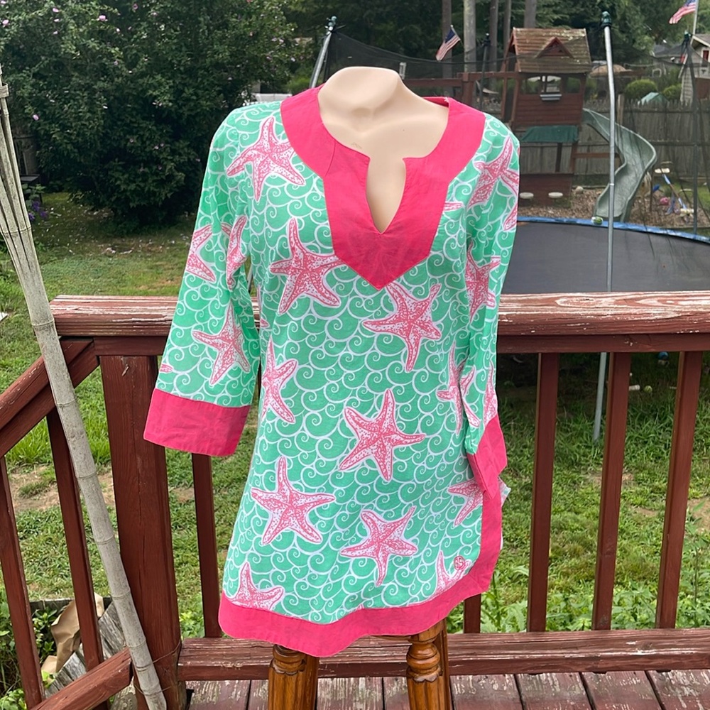Simply Southern Collection Summer Beach Tunic / Starfish/ Preppy Size Med